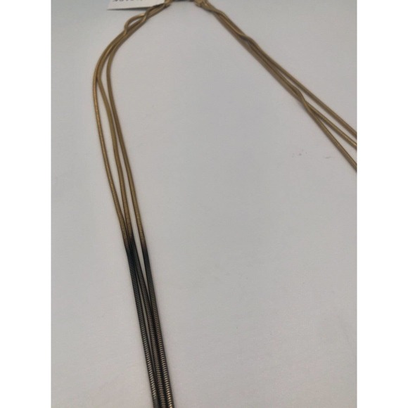 SILPADA ‘CASCADING COLOR-BLOCK’ 36 Inch 2-TONED BRASS/BLACK NECKLACE KRN0009 NWT - Picture 7 of 7